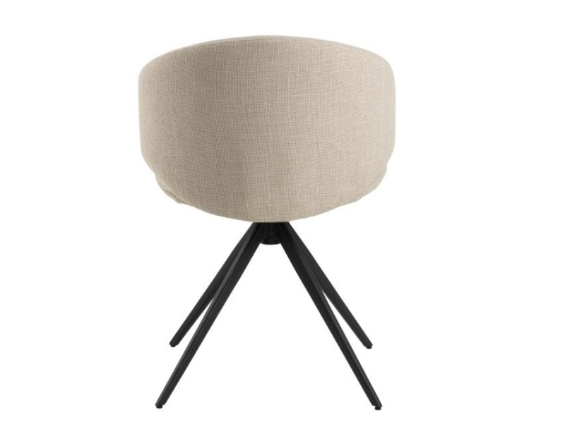 Krzesło Ella beżowe Basel 24, czarne nogi - ACTONA